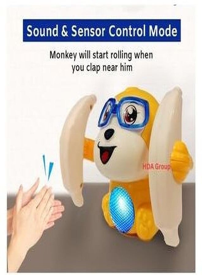 لعبة القرد الزاحف الموسيقية المتينة من مجموعة HDA للأطفال من عمر 3 سنوات فما فوق | لعبة تعليمية موسيقية ممتعة مع أضواء وأصوات - تشجع الإبداع والتنسيق بين اليد والعين (متعددة الألوان) - Image 3